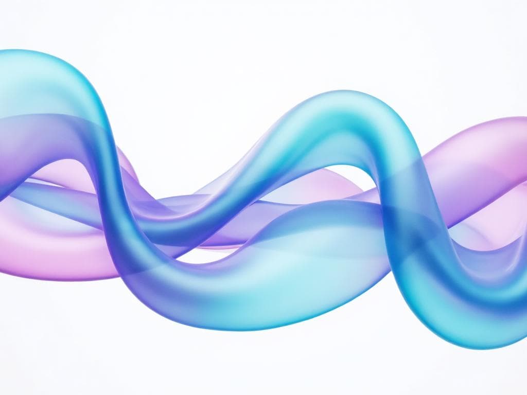 Abstract flowing ribbon decoration